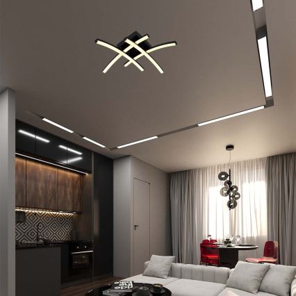 Светодиодный потолочный светильник LED/24W/230V 3000K черный