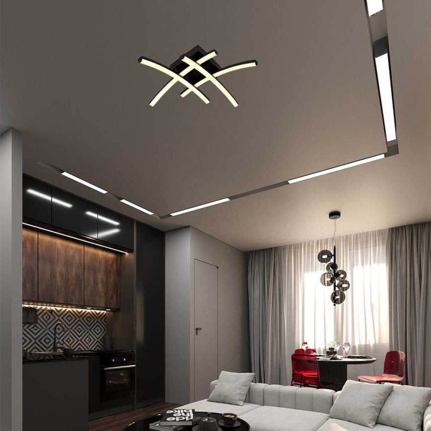 Светодиодный потолочный светильник LED/24W/230V 3000K черный