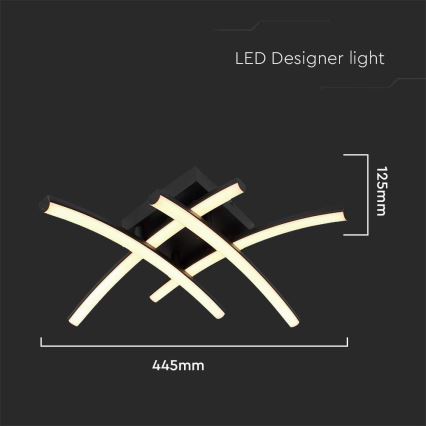 Светодиодный потолочный светильник LED/24W/230V 3000K черный