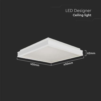 Светодиодный потолочный светильник LED/24W/230V 4000K 45x45 см белый