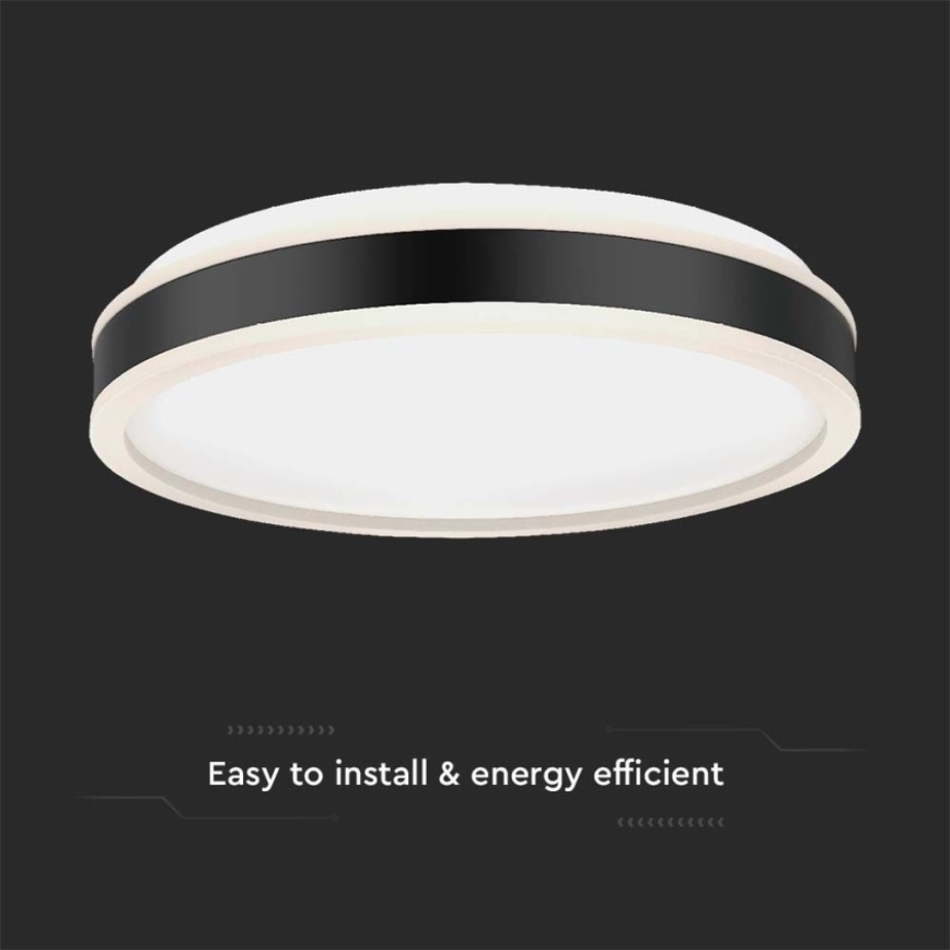 Светодиодный потолочный светильник LED/24W/230V 4000K черный