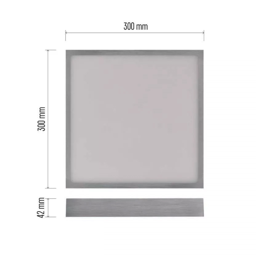 Светодиодный потолочный светильник NEXXO LED/28,5W/230V 3000/3500/4000K 30x30 см матовый хром