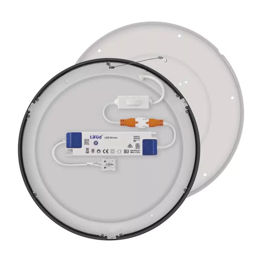 Светодиодный потолочный светильник NEXXO LED/28,5W/230V 3000/3500/4000K диаметр 30 см черный