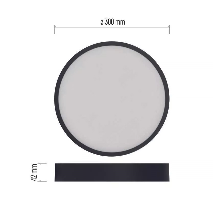 Светодиодный потолочный светильник NEXXO LED/28,5W/230V 3000/3500/4000K диаметр 30 см черный