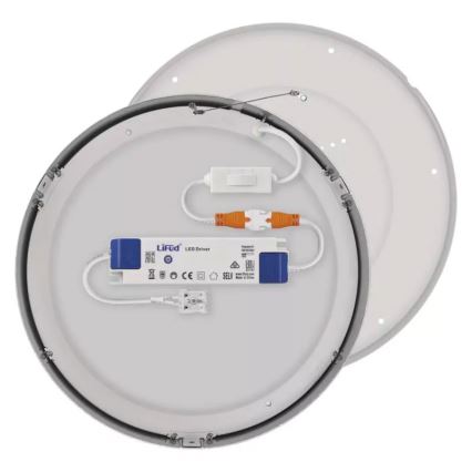 Светодиодный потолочный светильник NEXXO LED/28,5W/230V 3000/3500/4000K диаметр 30 см блестящий хром