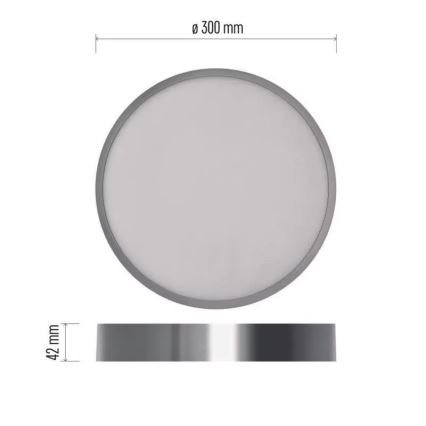 Светодиодный потолочный светильник NEXXO LED/28,5W/230V 3000/3500/4000K диаметр 30 см блестящий хром