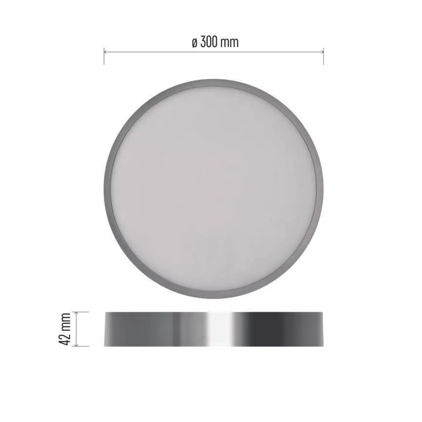 Светодиодный потолочный светильник NEXXO LED/28,5W/230V 3000/3500/4000K диаметр 30 см блестящий хром