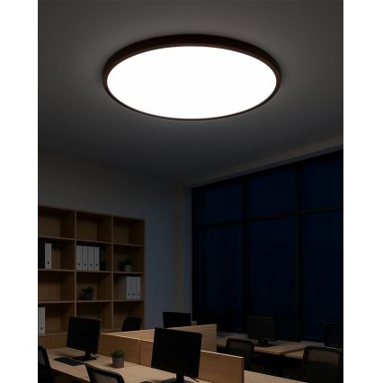 Светодиодный потолочный светильник LED, 40 Вт/230 В, цветовая температура 3000/4000/6500 К, диаметр 50 см, коричневый