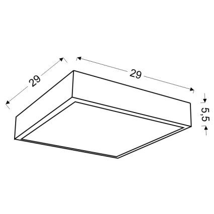Светодиодный потолочный светильник LUX LED/16W/230V белый