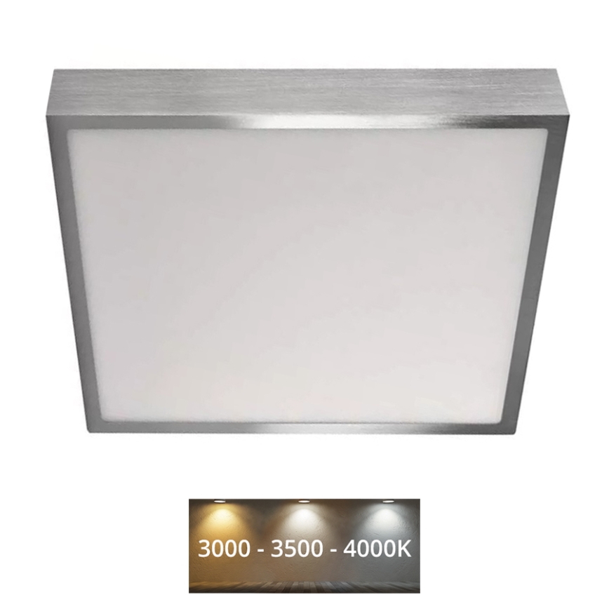 Светодиодный потолочный светильник NEXXO LED/28,5W/230V 3000/3500/4000K 30x30 см матовый хром