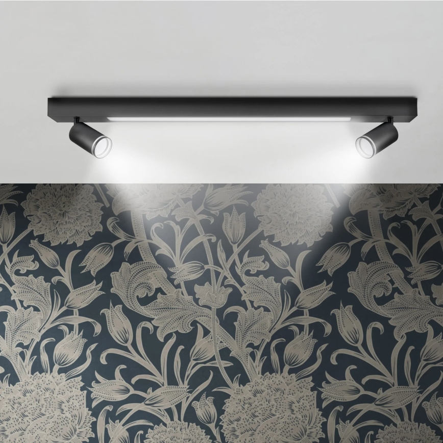Светодиодный потолочный светильник PARIS LED/24W/230V + 2xGU10/10W черный