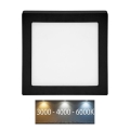 Светодиодный потолочный светильник RAFA LED/18W/230V 3000/4000/6000K 22x22 см черный