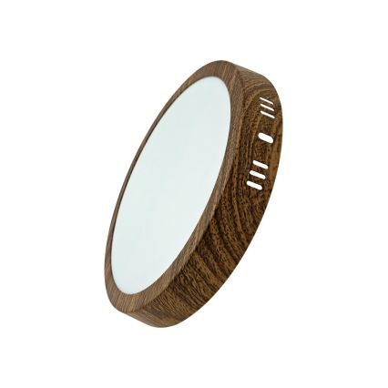 Светодиодный потолочный светильник RING LED/18W/230V 4200K диаметр 21 см коричневый