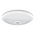 Светодиодный потолочный светильник с датчиком движения и сумерек LED/20W/230V Ø 29 см белый