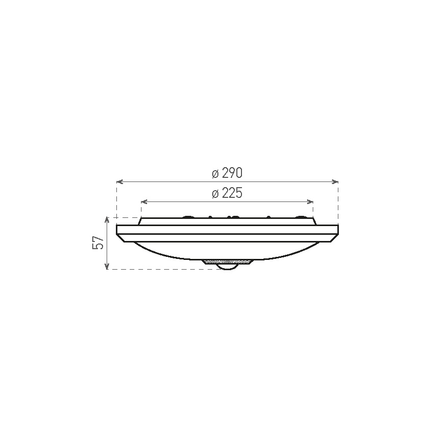 Светодиодный потолочный светильник с датчиком и аварийный модуль MANA LED/12W/230V 1500 mAh 4000K