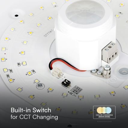 Светодиодный потолочный светильник с датчиком SAMSUNG CHIP LED/12W/230V 3000/4000/6000K диаметр 29 см белый