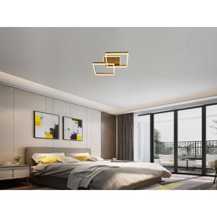 Светодиодный потолочный светильник с диммером LED/80W/230V 3000-6500K + пульт дистанционного управления