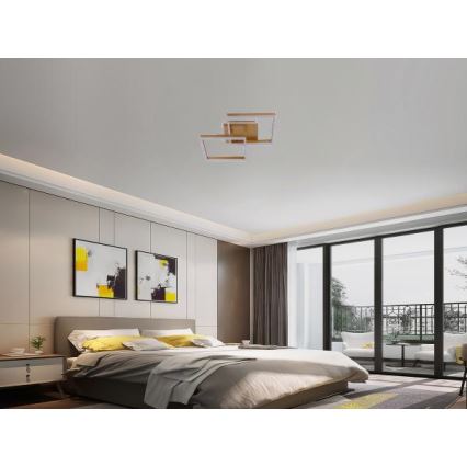 Светодиодный потолочный светильник с диммером LED/80W/230V 3000-6500K + пульт дистанционного управления