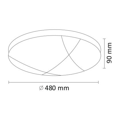 Светодиодный потолочный светильник с регулированием яркости ATLAS LED/72W/230V 3000-6500K + дистанционное управление