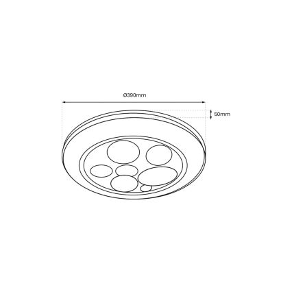Светодиодный потолочный светильник с регулированием яркости BUBBLES LED/30W/230V 3000-6000K + дистанционное управление