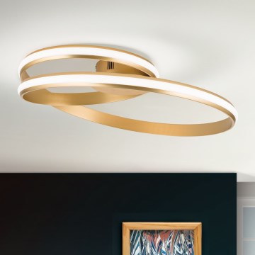 Светодиодный потолочный светильник с регулированием яркости CIRCUS LED/30W/230V золотистый