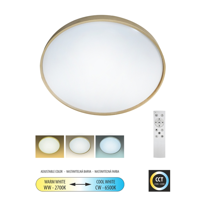 Светодиодный потолочный светильник с регулированием яркости DRINA LED/36W/230V 2700-6500K диаметр 50 см + дистанционное управление