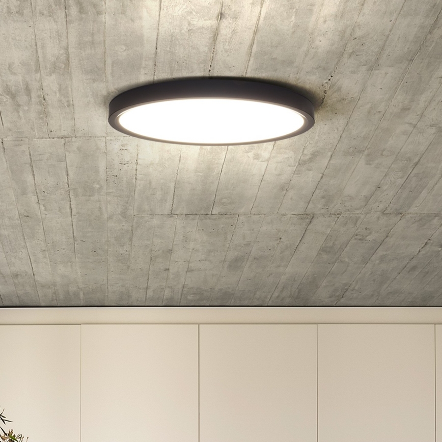 Светодиодный потолочный светильник с регулированием яркости ESTELA LED/36W/230V диаметр 30 см черный + дистанционное управление