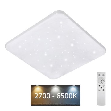 Светодиодный потолочный светильник с регулированием яркости FLORA LED/60W/230V 2700-6500K 53x53 см + дистанционное управление