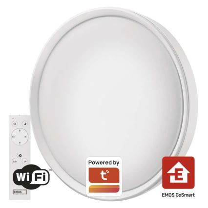 Светодиодный потолочный светильник с регулированием яркости GoSmart LED/45W/230V диаметр 50 см 2700-6500K Wi-Fi Tuya + дистанционное управление