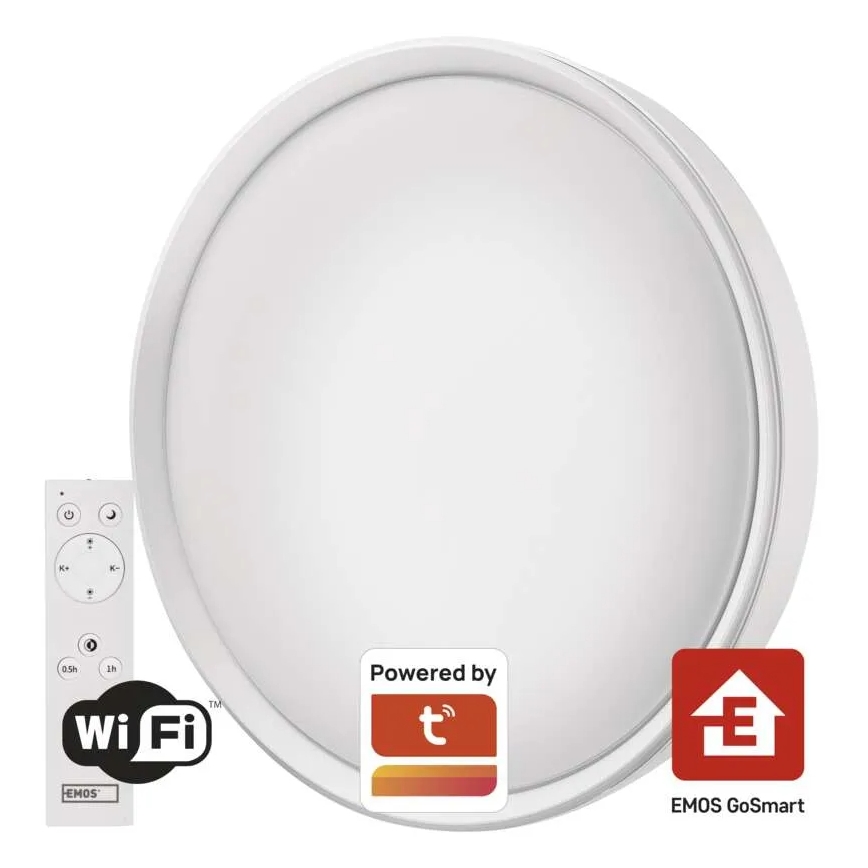 Светодиодный потолочный светильник с регулированием яркости GoSmart LED/45W/230V диаметр 50 см 2700-6500K Wi-Fi Tuya + дистанционное управление
