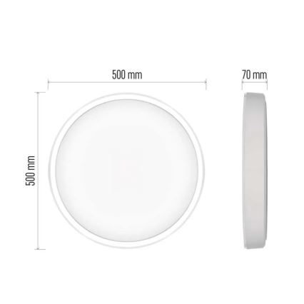 Светодиодный потолочный светильник с регулированием яркости GoSmart LED/45W/230V диаметр 50 см 2700-6500K Wi-Fi Tuya + дистанционное управление