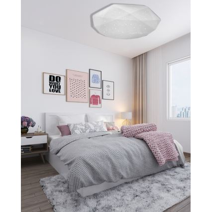 Светодиодный потолочный светильник с регулированием яркости INDUS LED/60W/230V 2700-6500K диаметр 58 см + дистанционное управление
