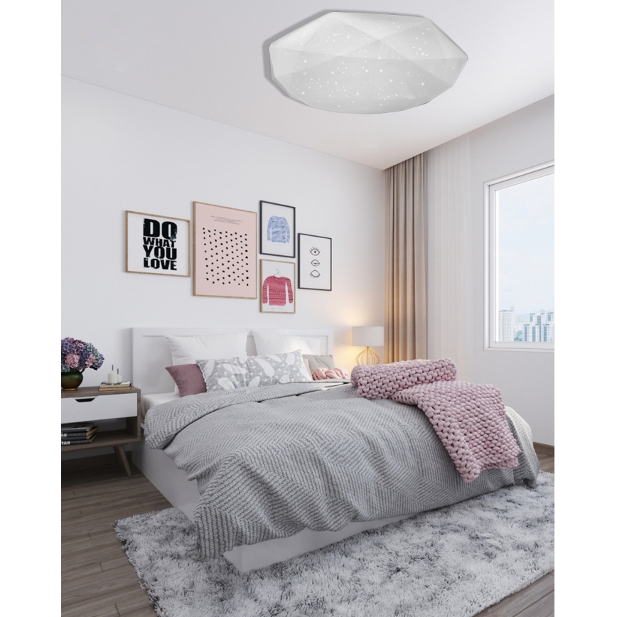 Светодиодный потолочный светильник с регулированием яркости INDUS LED/60W/230V 2700-6500K диаметр 58 см + дистанционное управление