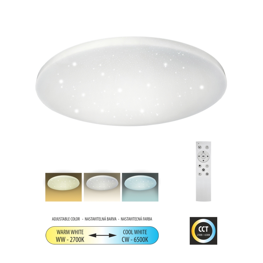 Светодиодный потолочный светильник с регулированием яркости IPOLY LED/60W/230V 2700-6500K диаметр 58 см + дистанционное управление