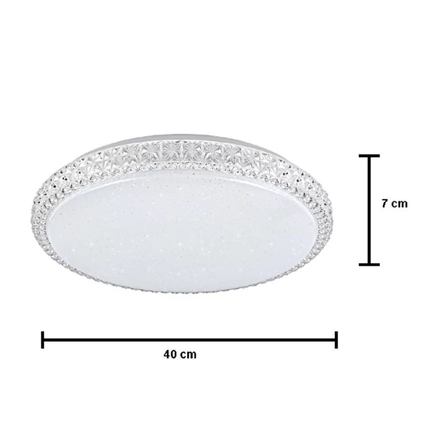 Светодиодный потолочный светильник с регулированием яркости IRINA LED/48W/230V с дистанционным управлением