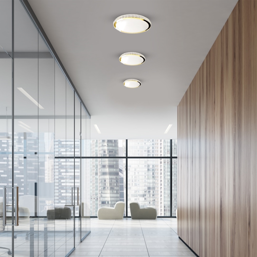 Светодиодный потолочный светильник с регулированием яркости LAYLA LED/33W/230V 3000/4000/6000K золотой + дистанционное управление