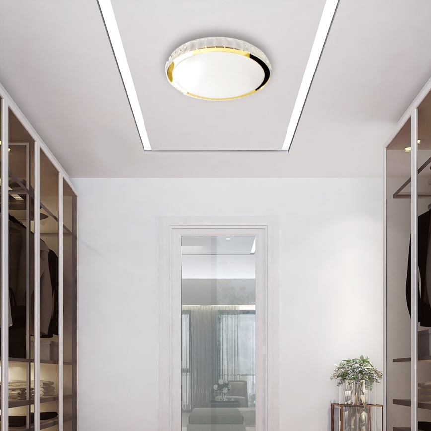 Светодиодный потолочный светильник с регулированием яркости LAYLA LED/50W/230V 3000/4000/6000K золотой + дистанционное управление