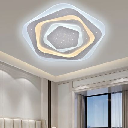 Светодиодный потолочный светильник с регулированием яркости LED/105W/230V 3000-6500K + дистанционное управление