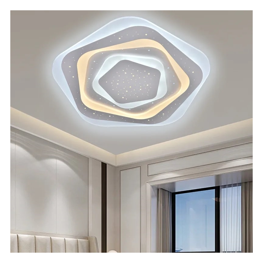 Светодиодный потолочный светильник с регулированием яркости LED/105W/230V 3000-6500K + дистанционное управление