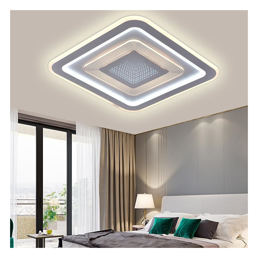 Светодиодный потолочный светильник с регулированием яркости LED/105W/230V 3000-6500K + дистанционное управление