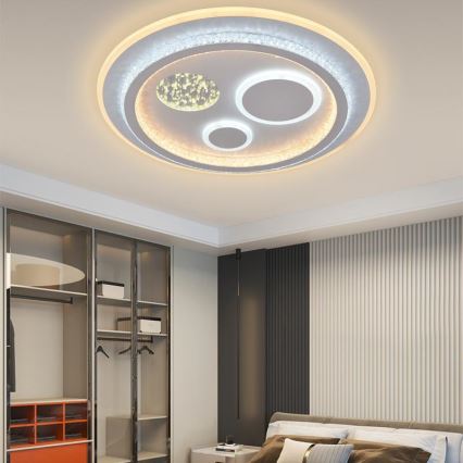 Светодиодный потолочный светильник с регулированием яркости LED/110W/230V 3000-6500K + дистанционное управление