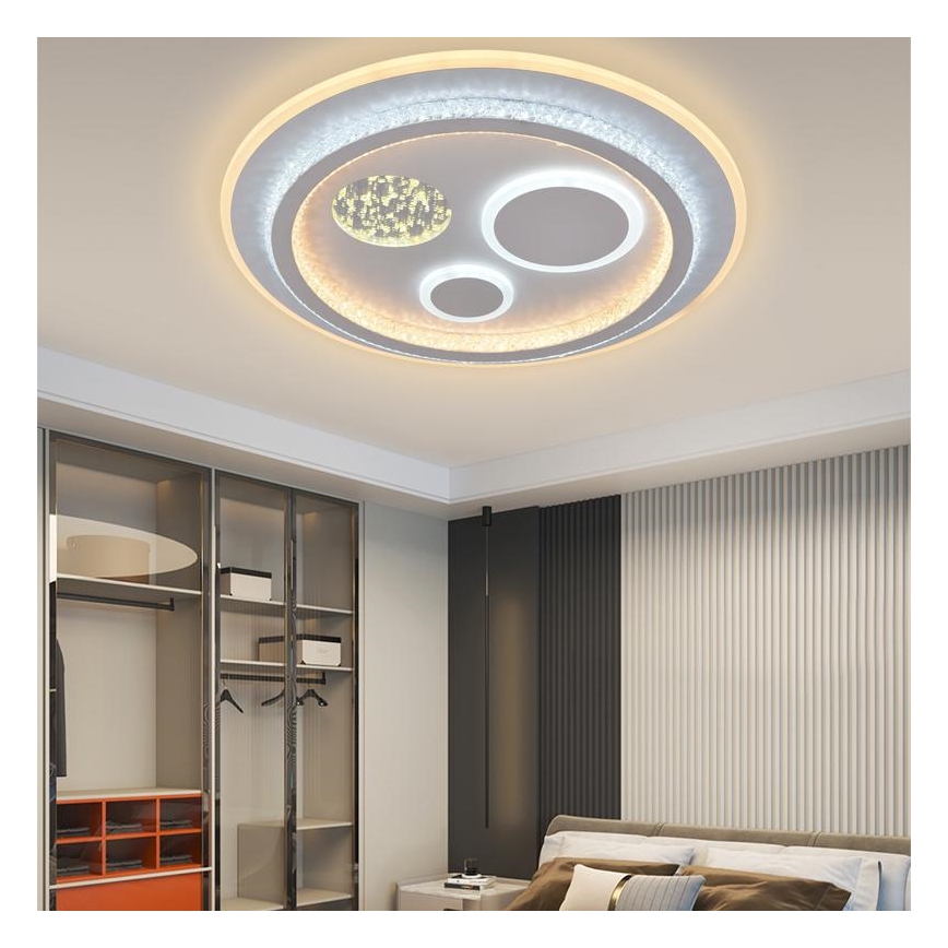 Светодиодный потолочный светильник с регулированием яркости LED/110W/230V 3000-6500K + дистанционное управление