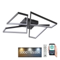 Светодиодный потолочный светильник с регулированием яркости LED/115W/230V 3000-6500K черный + дистанционное управление