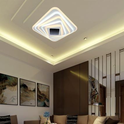 Светодиодный потолочный светильник с регулированием яркости LED/150W/230V 3000-6500K + дистанционное управление