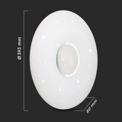 Светодиодный потолочный светильник с регулированием яркости LED/40W/230V 3000/4000/6500K диаметр 39 см + дистанционное управление