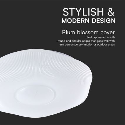 Светодиодный потолочный светильник с регулированием яркости LED/40W/230V 3000-6500K 40 см белый + дистанционное управление
