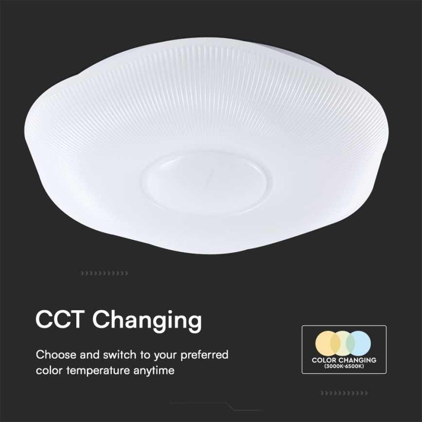 Светодиодный потолочный светильник с регулированием яркости LED/40W/230V 3000-6500K 40 см белый + дистанционное управление