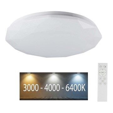 Светодиодный потолочный светильник с регулированием яркости LED/40W/230V 3000K/4000K/6500K диаметр 38,8 см + дистанционное управление