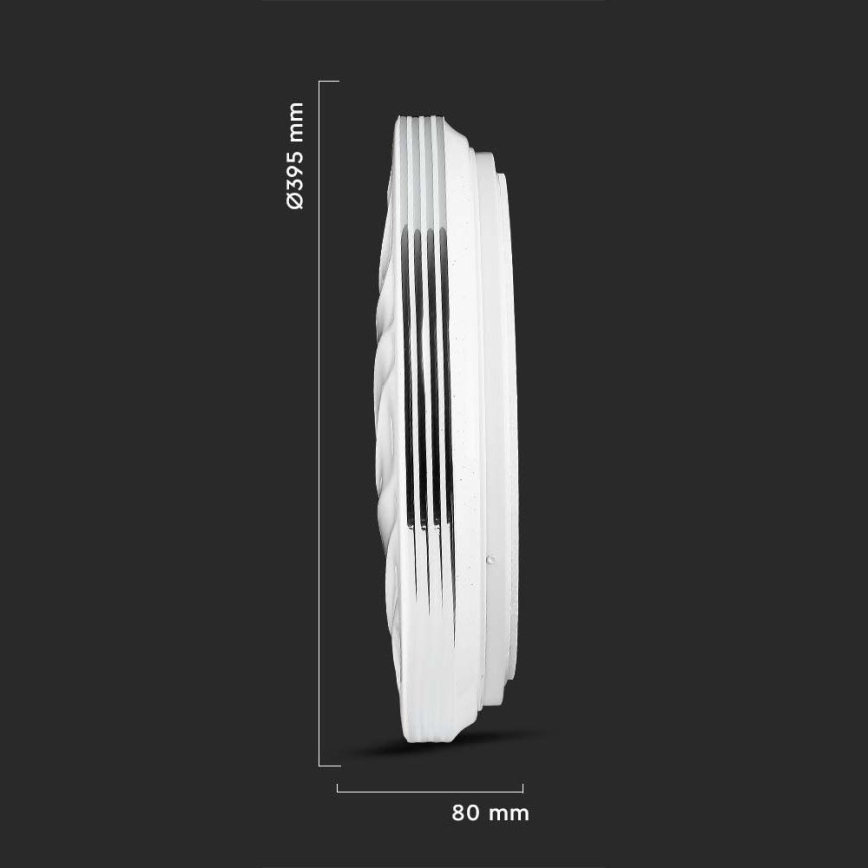 Светодиодный потолочный светильник с регулированием яркости LED/40W/230V 3000K/4000K/6500K диаметр 39,5 см + дистанционное управление