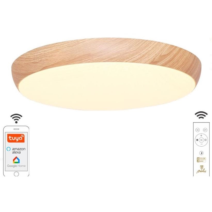 Светодиодный потолочный светильник с регулированием яркости LED/48W/230V 2700-6500K Wi-Fi Tuya + дистанционное управление